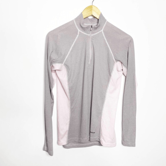 Patagonia Capilene Midweight 1/4 Zip Top pink gray base layer womens M medium - Picture 5 of 6